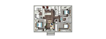 1,283 Three Bed Two Bath Floor Plan at Prairie Park in Wayne, NE