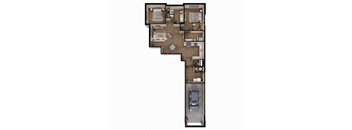 1302 SF two bedroom floor plan at Sterling at Prairie Trail North in Ankeny, IA