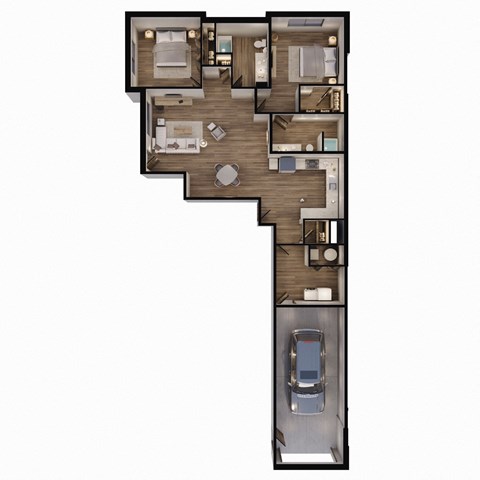 1302 SF two bedroom floor plan at Sterling at Prairie Trail North in Ankeny, IA