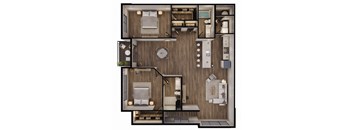 1410 SF two bedroom floor plan at Sterling at Prairie Trail North in Ankeny, IA