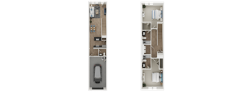 The Cambridge two bedroom floor plan at The Grove in Rogers, AR