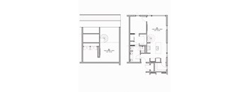 1,043 SF Studio One Bed Floor Plan at The Howard East Central in Bentonville, AR