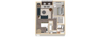 872-884 SF One-Bedroom at VUE19 in Bellevue, NE