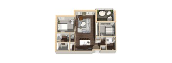 1,144 SF Two Bedroom Apartment Home at Vue 178 in Omaha, NE