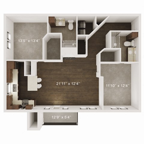 One and Two Bedroom Apartment Homes available at Whispering Hills located at 2510 N. 109th Plaza Omaha, NE 68164