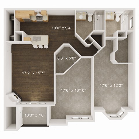 One and Two Bedroom Apartment Homes available at Whispering Hills located at 2510 N. 109th Plaza Omaha, NE 68164