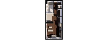 A modern abstract artwork with a combination of geometric shapes and lines.