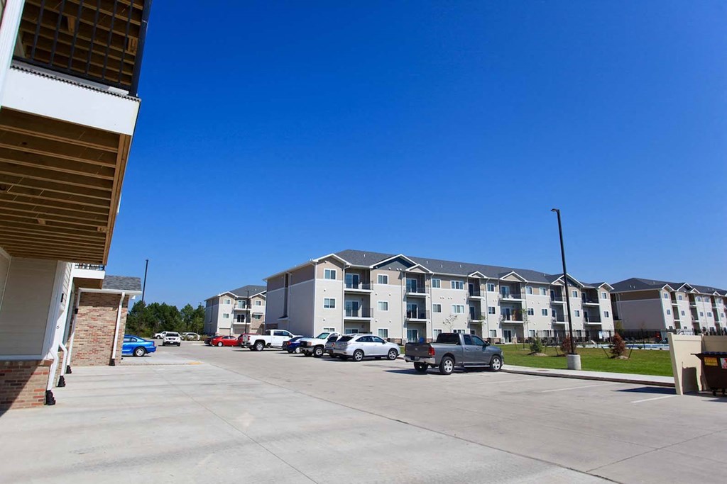 Property exterior at The Flats at 5th in Columbus, NE