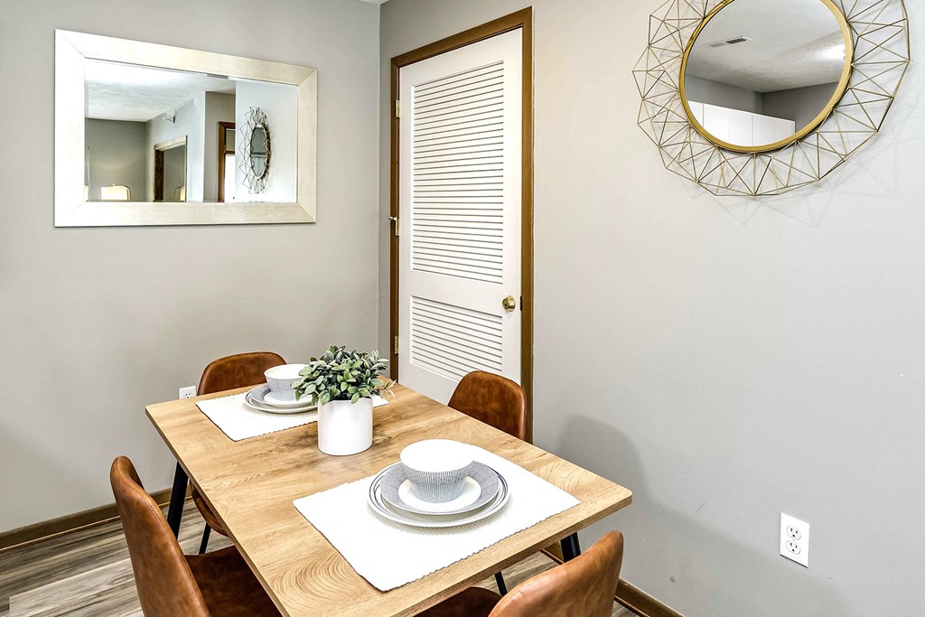 Two bedroom apartment homes with large kitchens and plank flooring at Flatwater in La Vista , NE