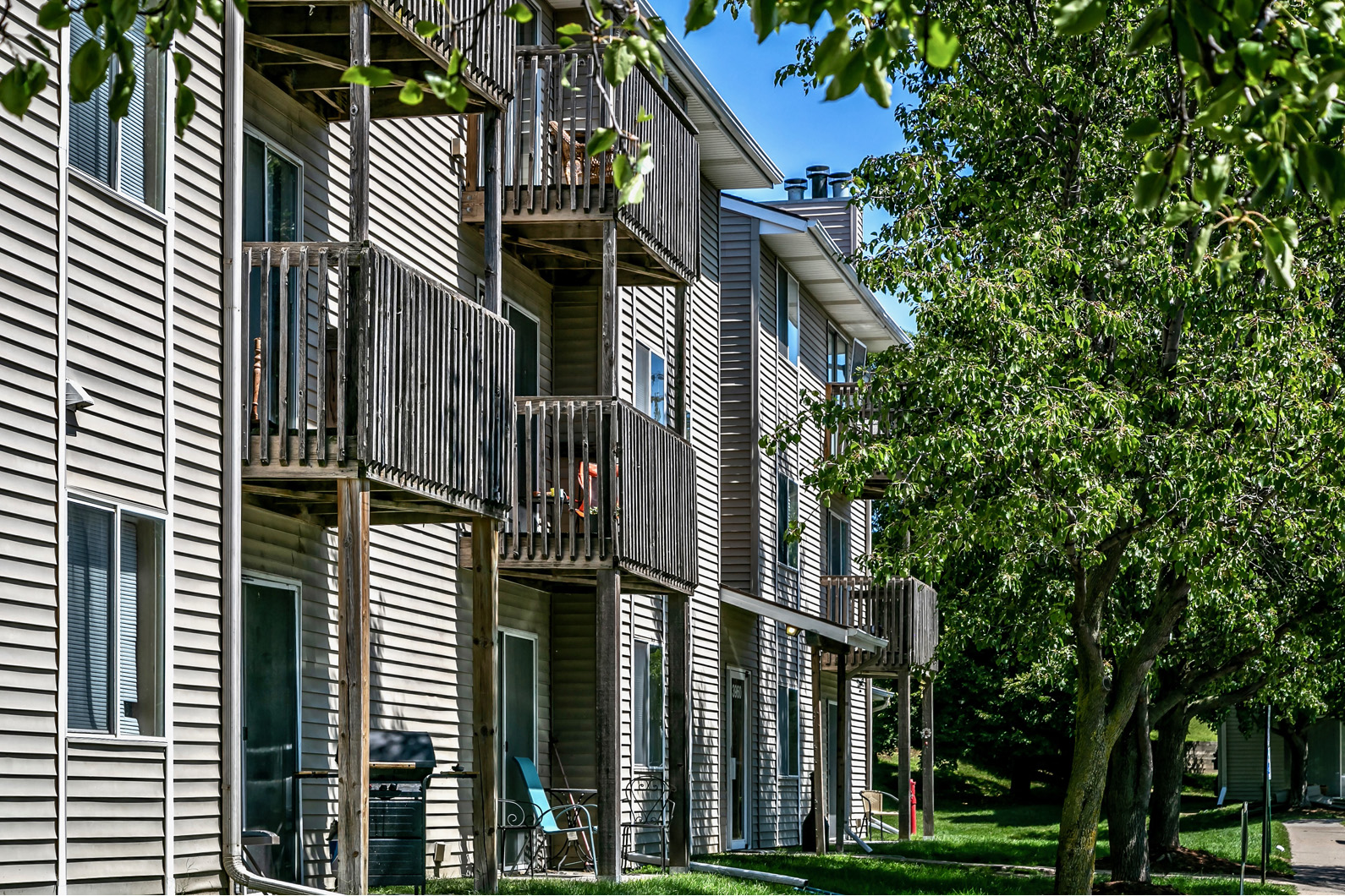 Balcony/Patios at Fox Valley Apartments in Omaha, NE