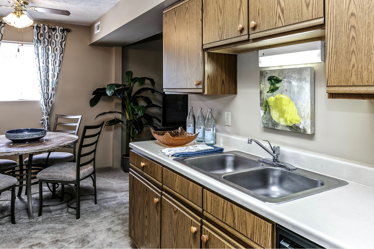 Spacious kitchen at Fox Valley Apartments in Omaha, NE