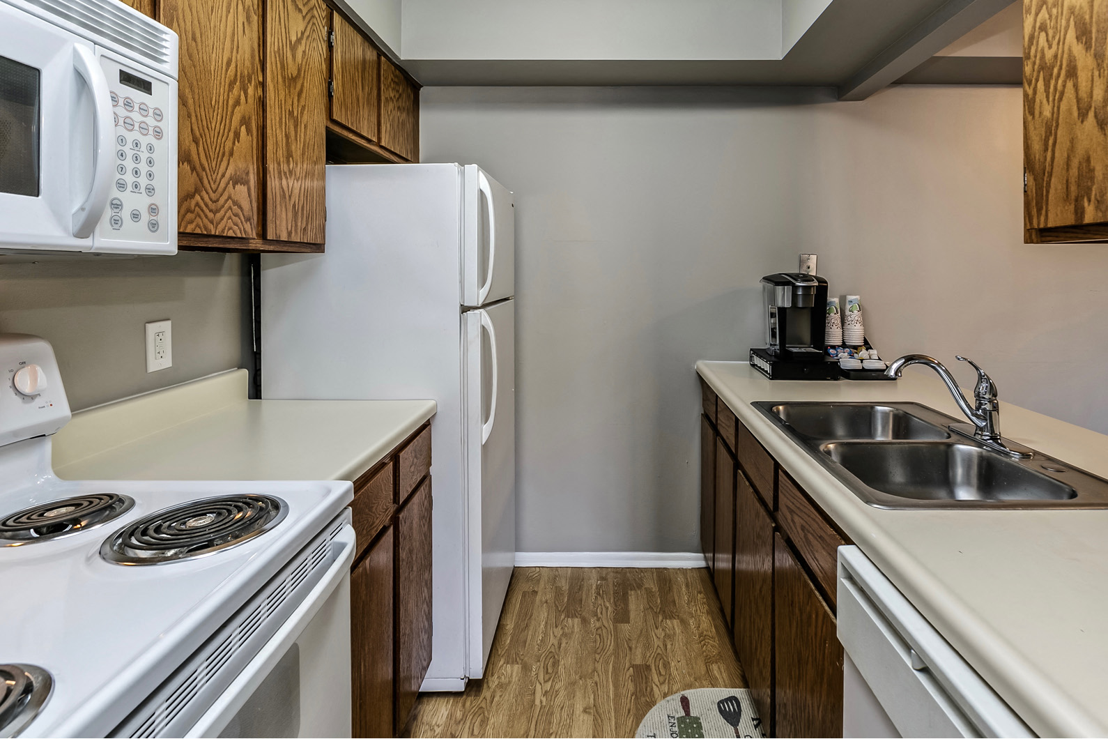 Large kitchens at Howard Street Apartments, Omaha, NE