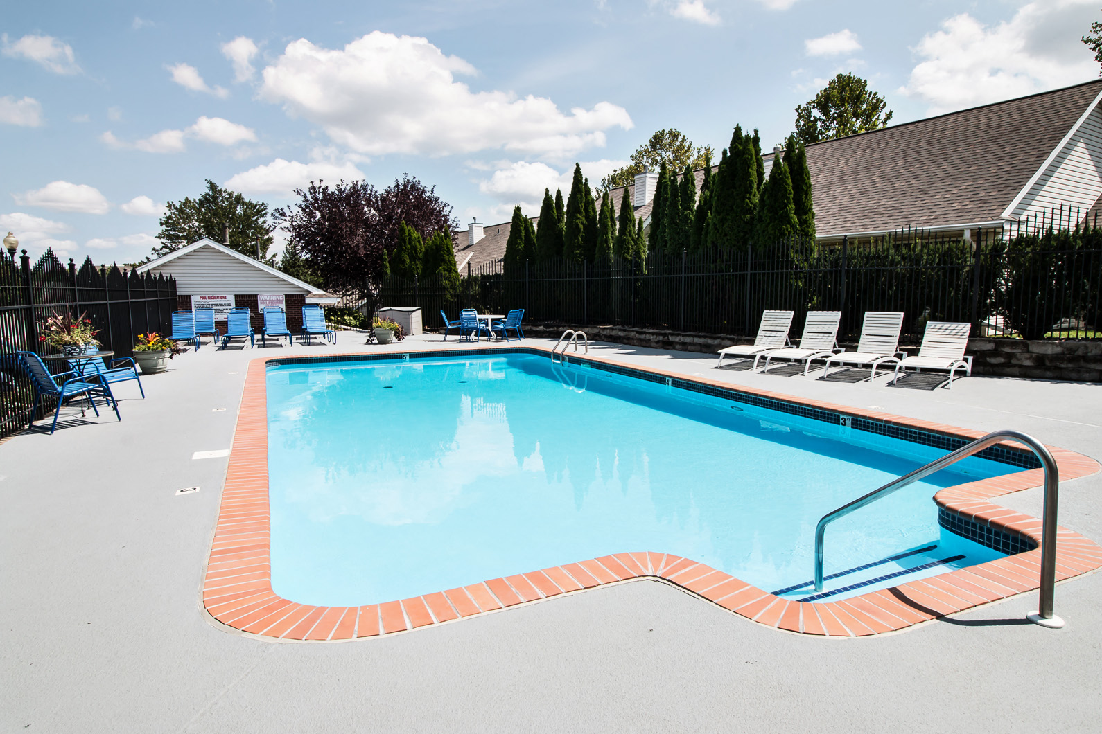 the swimming pool at our apartments