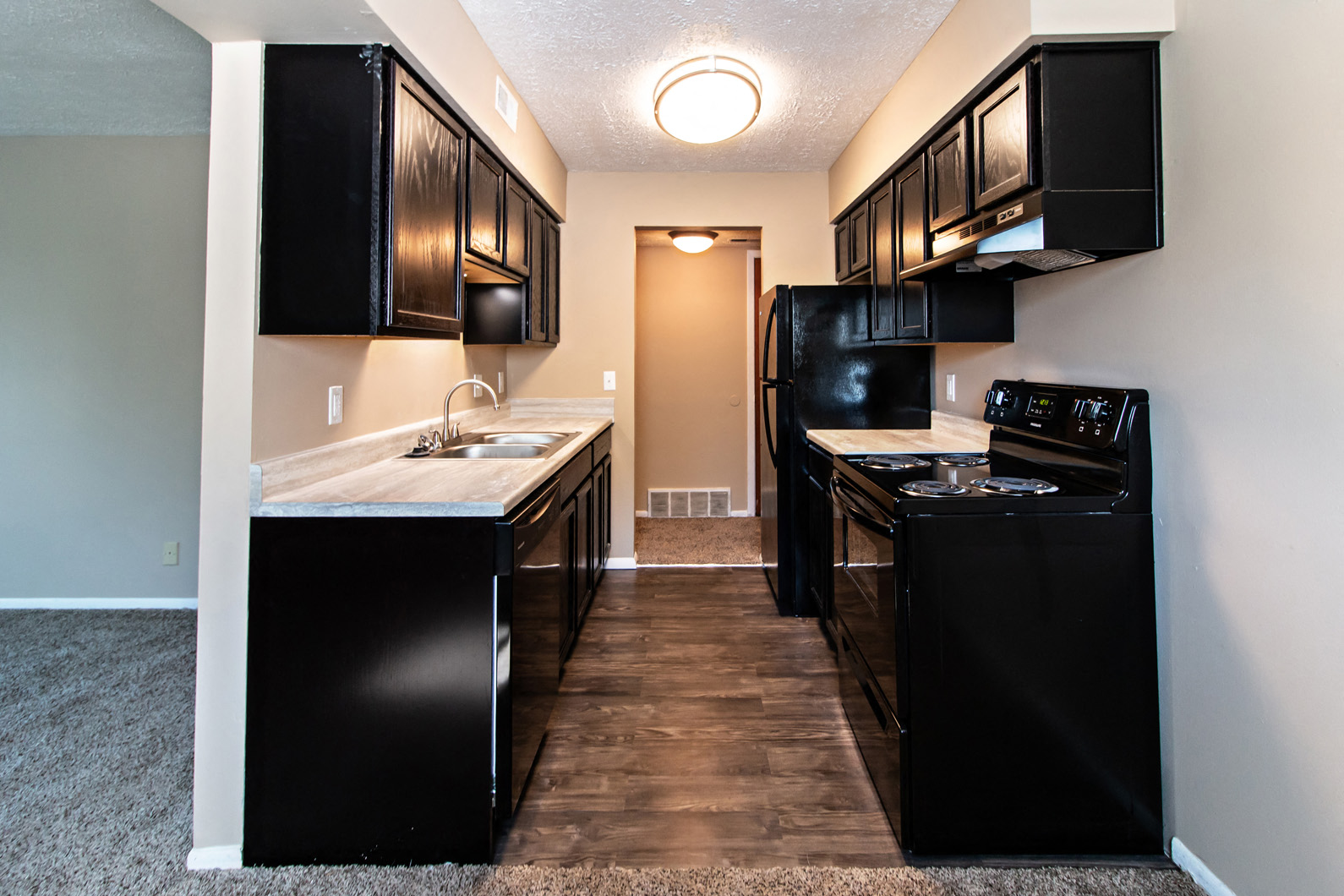 Remodeled kitchen at Maple View Apartments, Omaha, NE