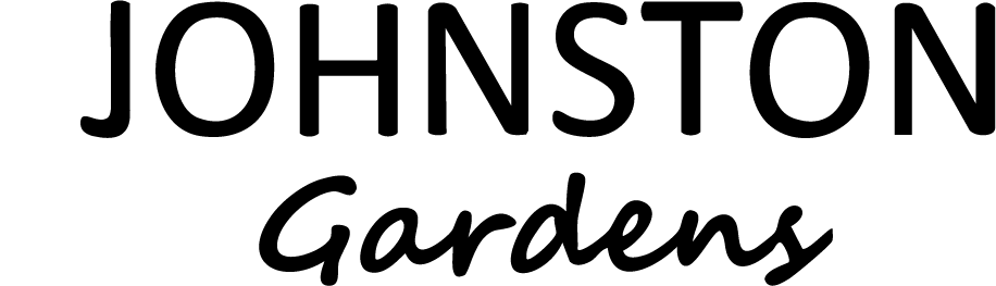 The image displays the text "JOHNSTON Gardens" in a large, bold font.