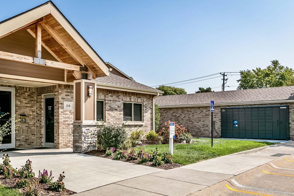 Clubhouse exterior at Lakeview Park Apartments, Lincoln, NE