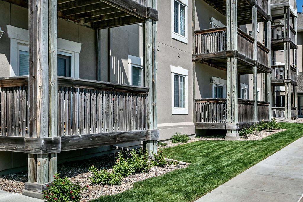 Large patios and balconies at The Larimore, Omaha, 68164