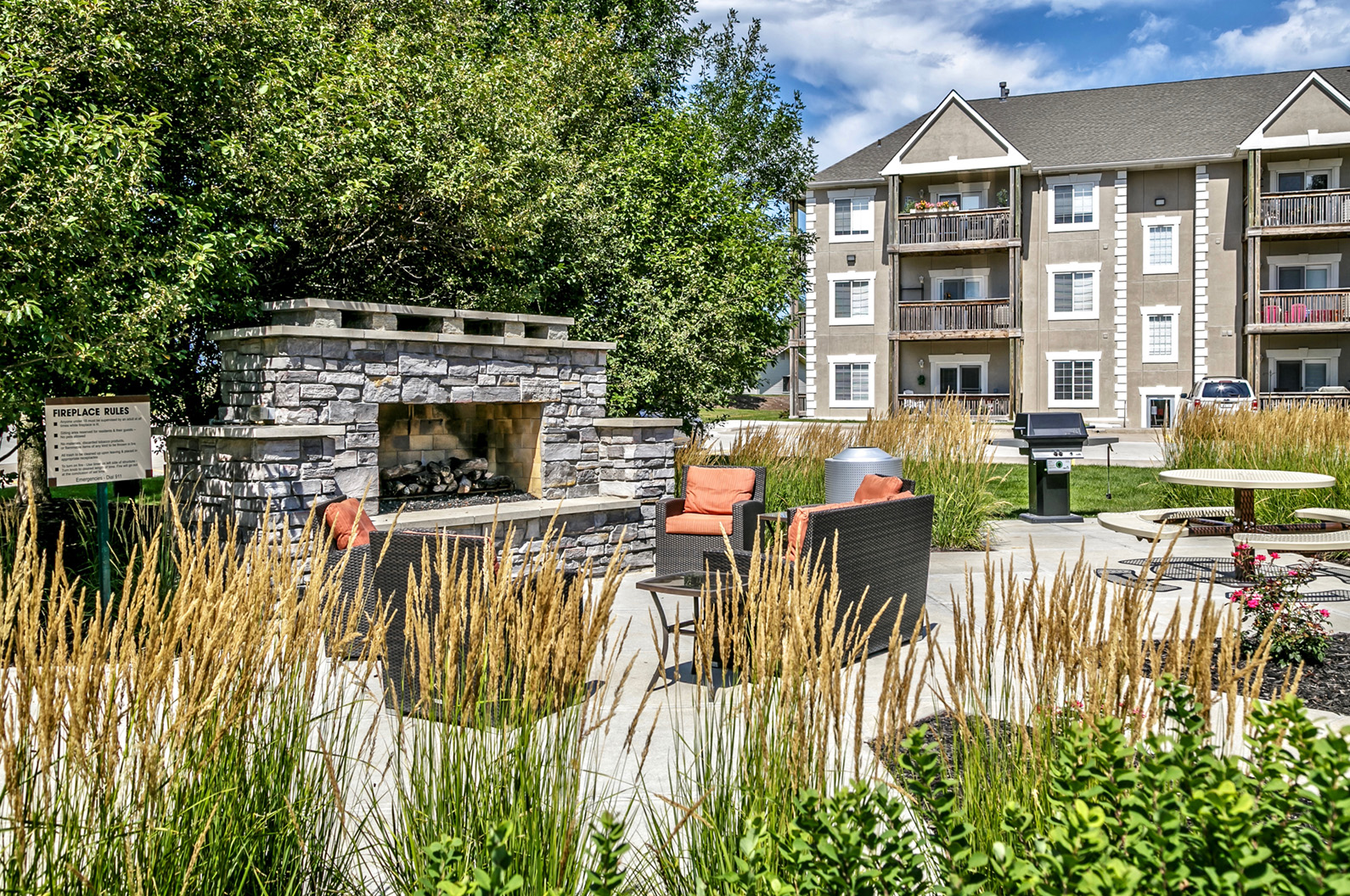 Fireplace at Larimore, The, Omaha, Nebraska