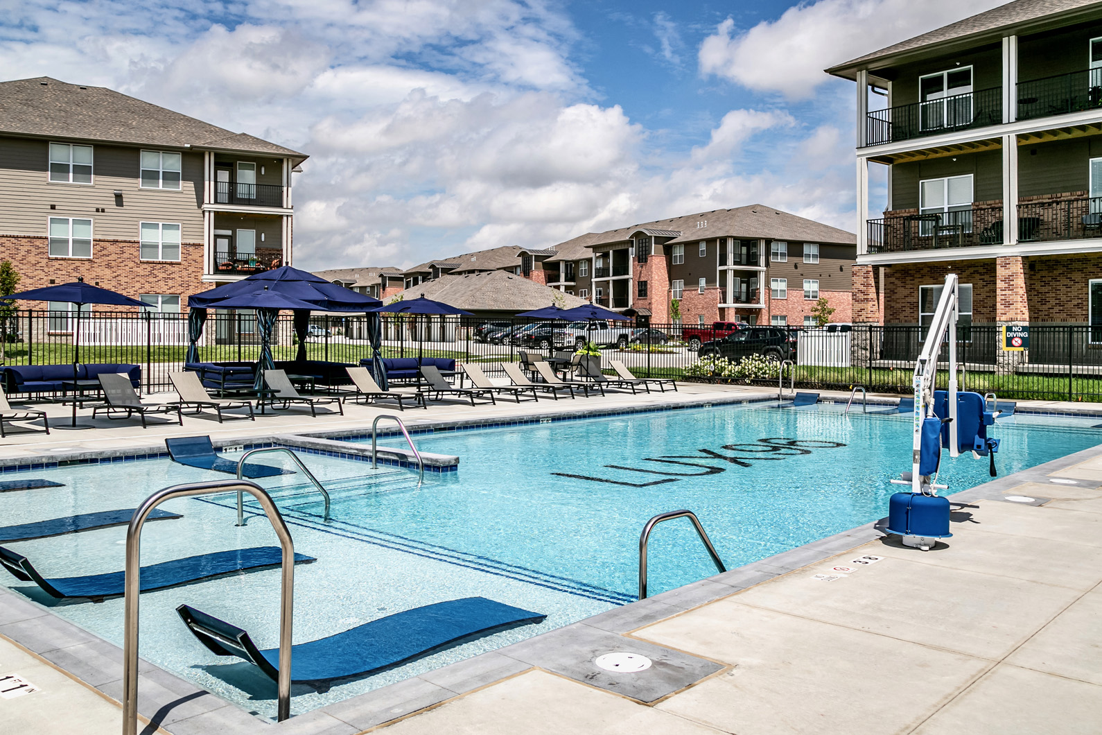 Sparkling pool at The Apartments at Lux 96 in Papillion, NE