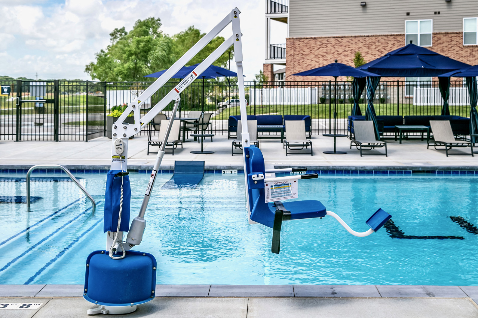 Sparkling pool at The Apartments at Lux 96 in Papillion, NE