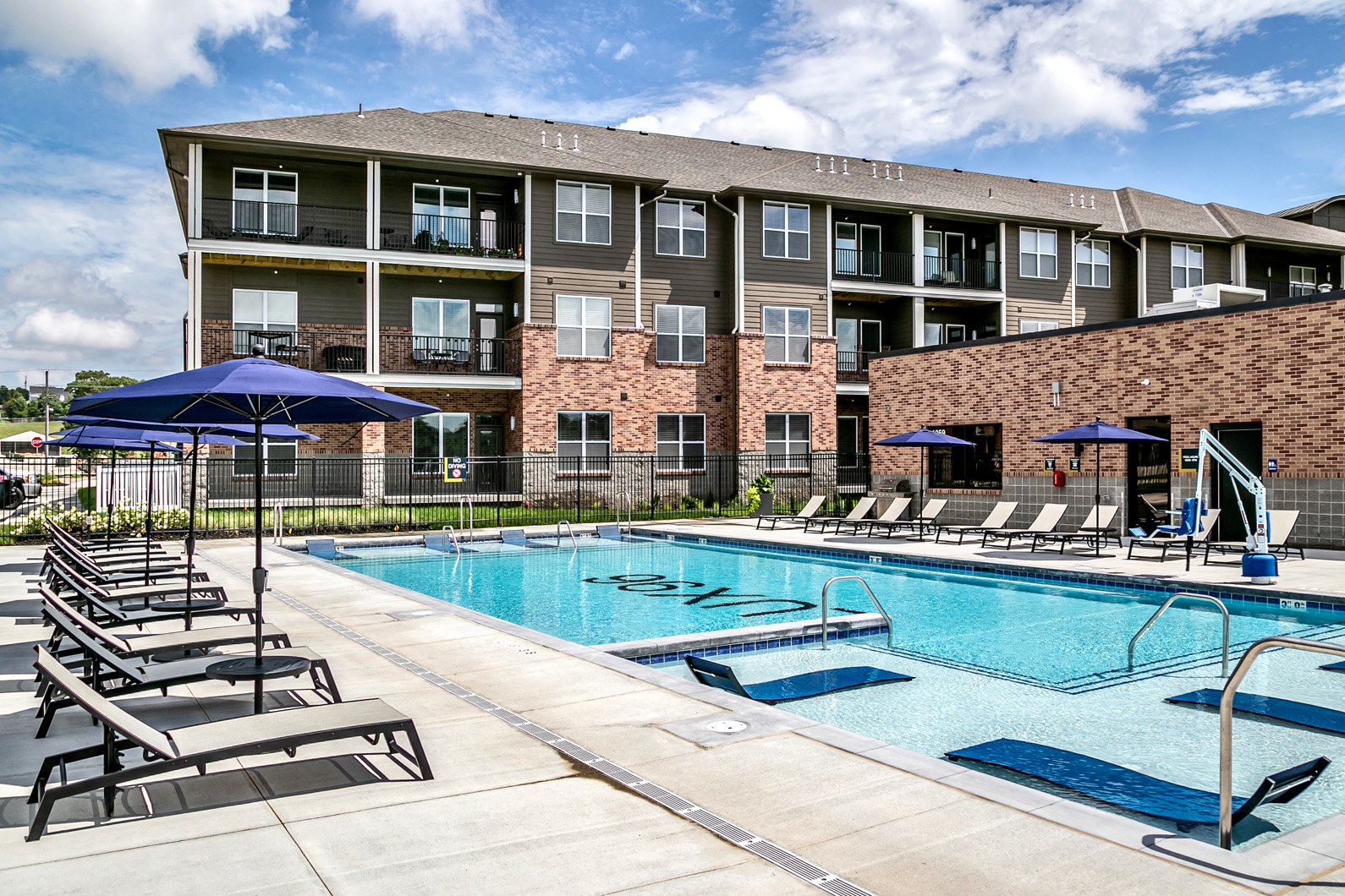 Sparkling pool at The Apartments at Lux 96 in Papillion, NE
