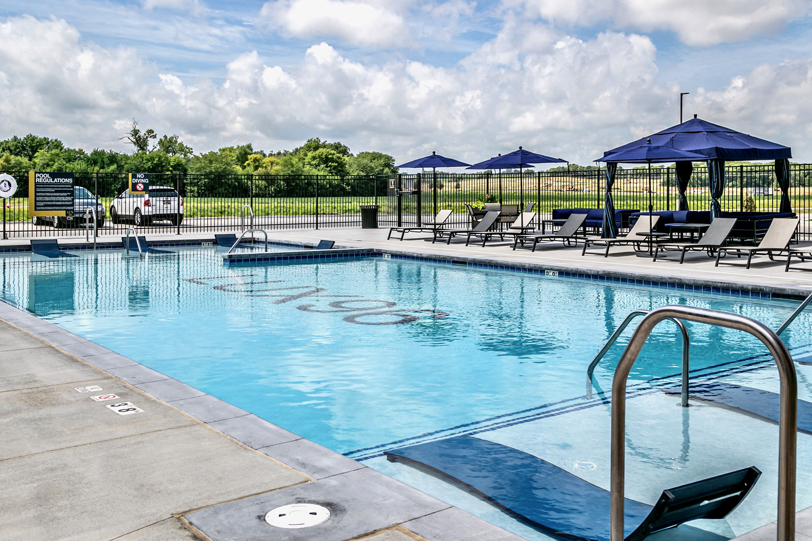 Sparkling pool at The Apartments at Lux 96 in Papillion, NE