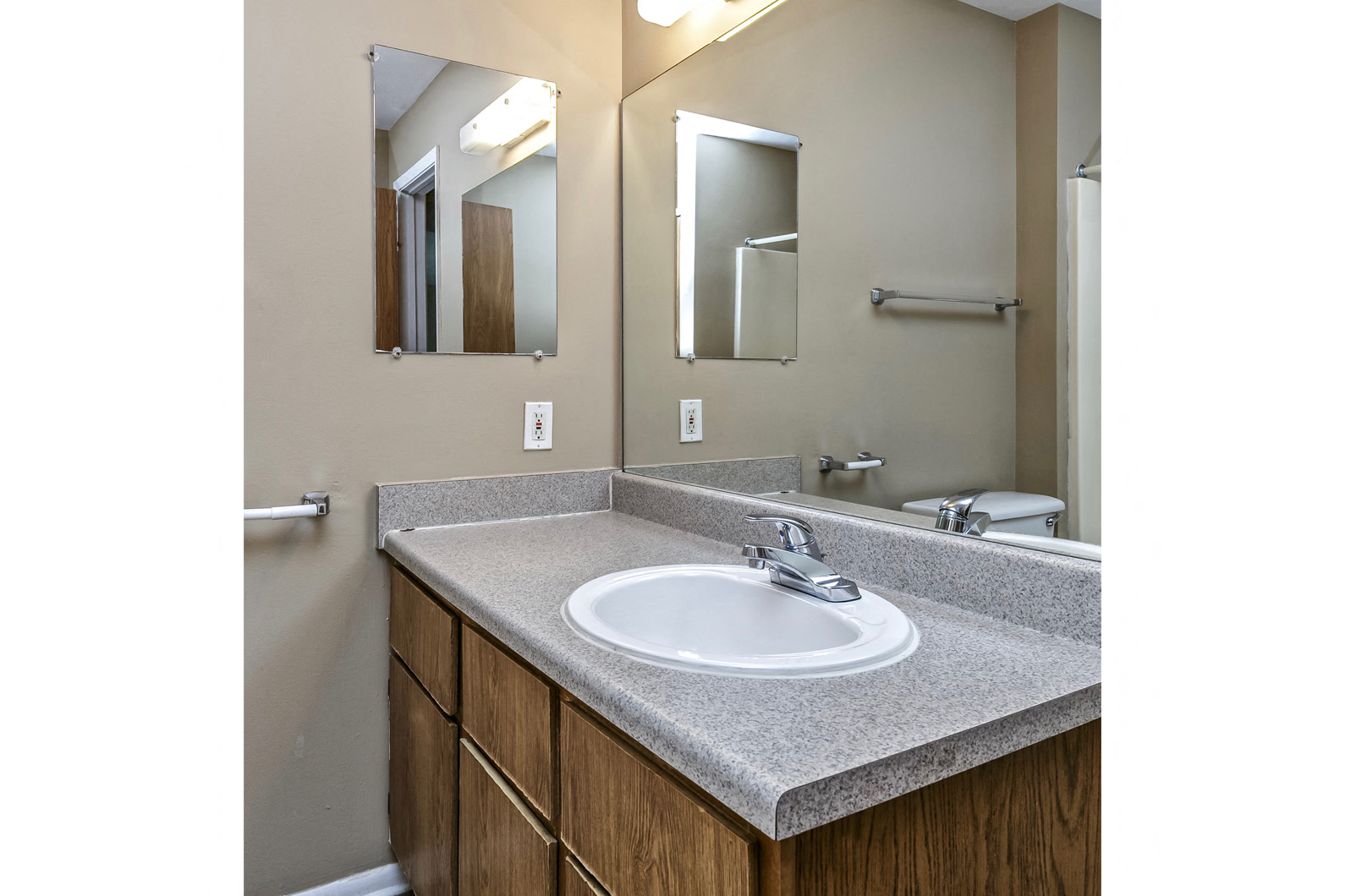 Spacious vanity at Maple View Apartments, Omaha, NE