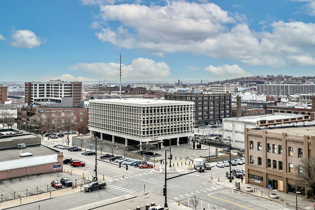 Amazing downtown views at Orpheum Tower Apartments in Omaha, NE