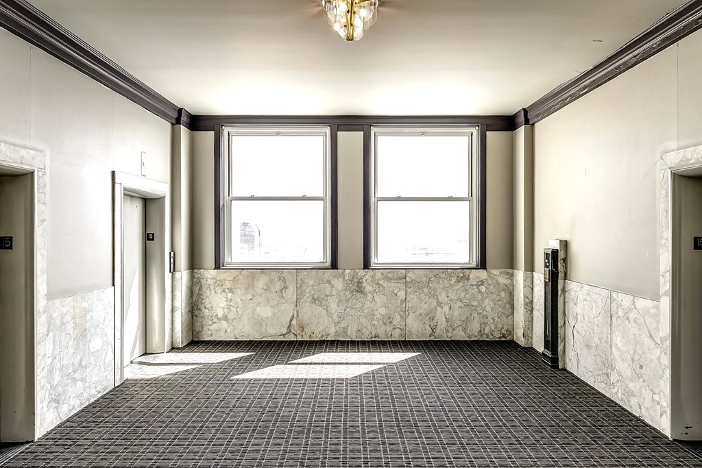 Elevators at Orpheum Tower Apartments in Omaha, NE