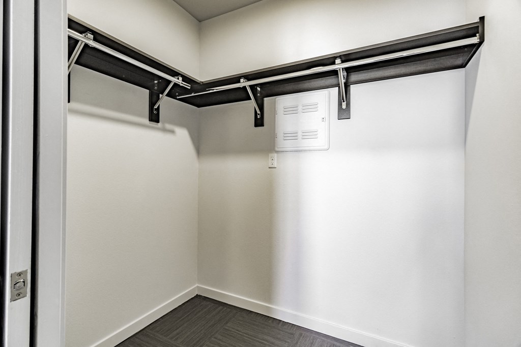 Large walk-in closets at Pinnacle Heights Apartments in Rogers, Arkansas.