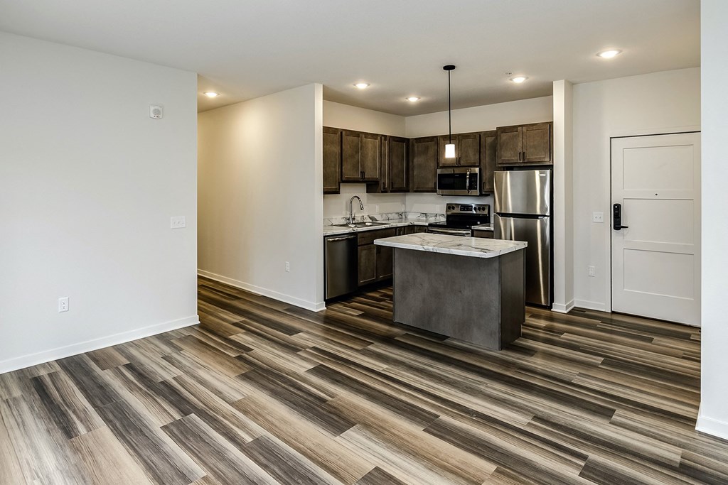 New building with white and dark color schemes with one, two and three bedroom apartment homes at CopperCreek Apartments in Council Bluffs, IA New building with white and dark color schemes with one, two and three bedroom apartment homes at CopperCreek Apartments in Council Bluffs, IA