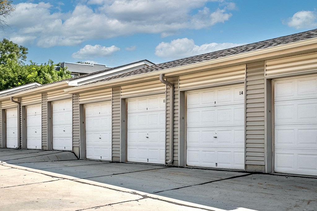 Garages at Deer Park Apartments in Council Bluffs, IA