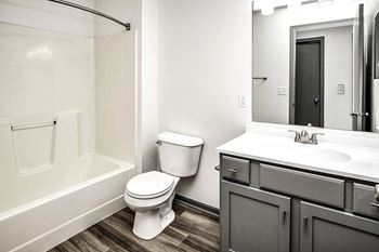 Newly renovated Bathroom at Deer Park Apartments in Council Bluffs, IA