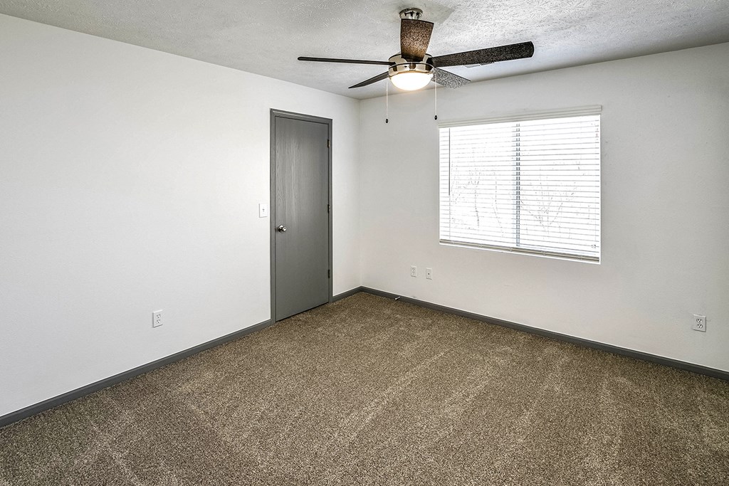 Bedroom at Deer Park Apartments in Council Bluffs, IA