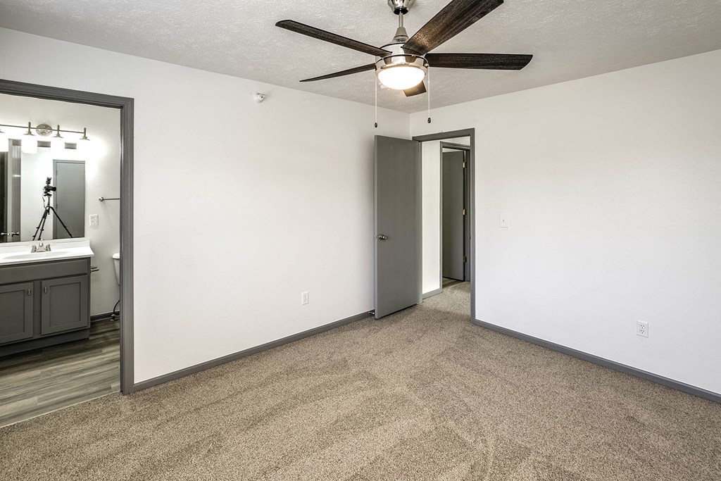 Bedroom at Deer Park Apartments in Council Bluffs, IA