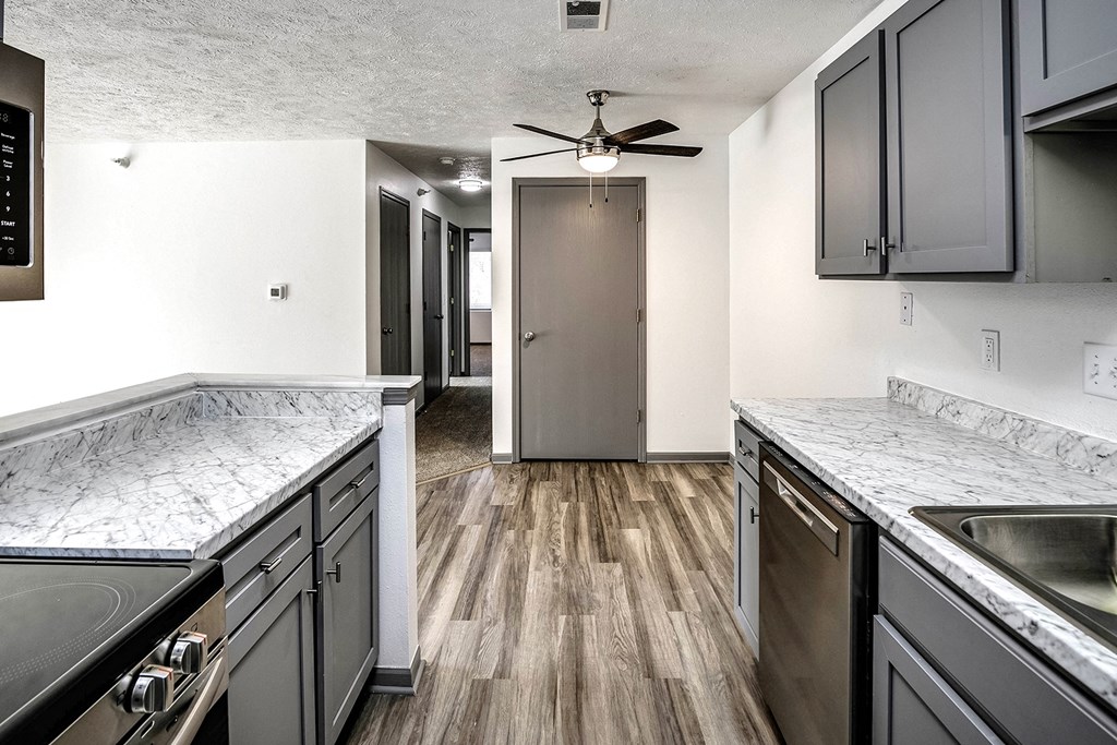 Kitchen at Deer Park Apartments in Council Bluffs, IA