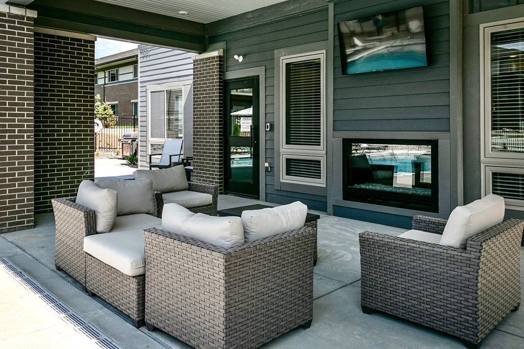 Outdoor Deck at Echo Park Apartments in Omaha, NE