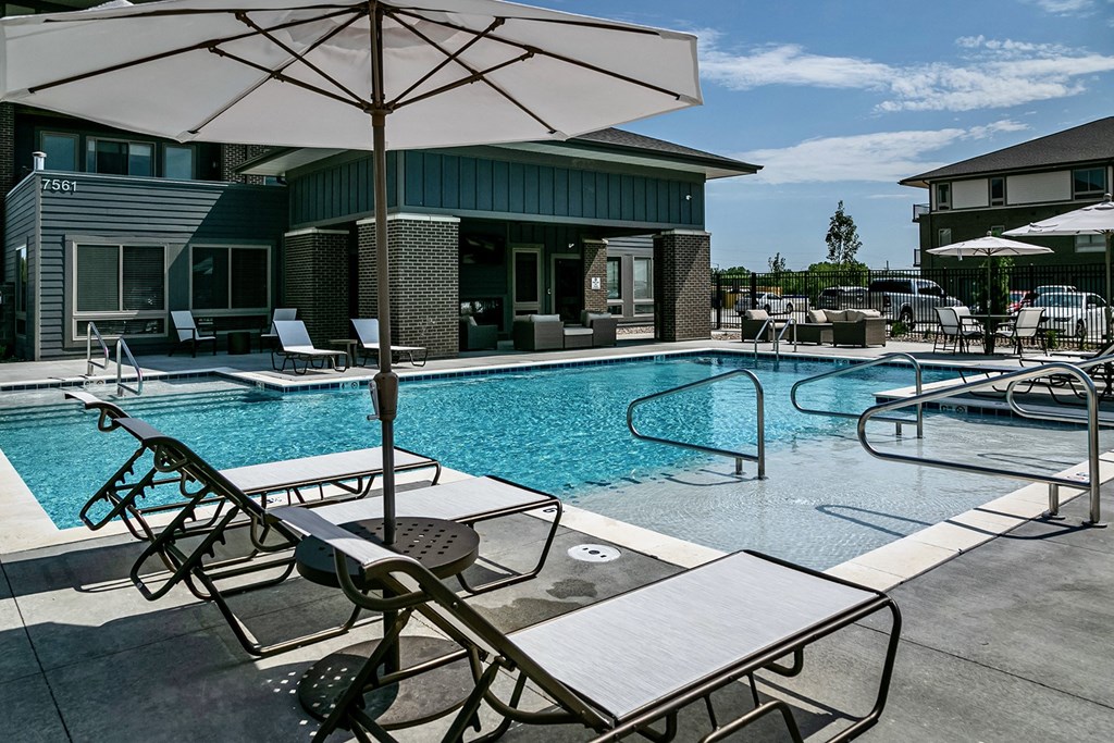 Sparkling Pool at Echo Park Apartments in Omaha, NE