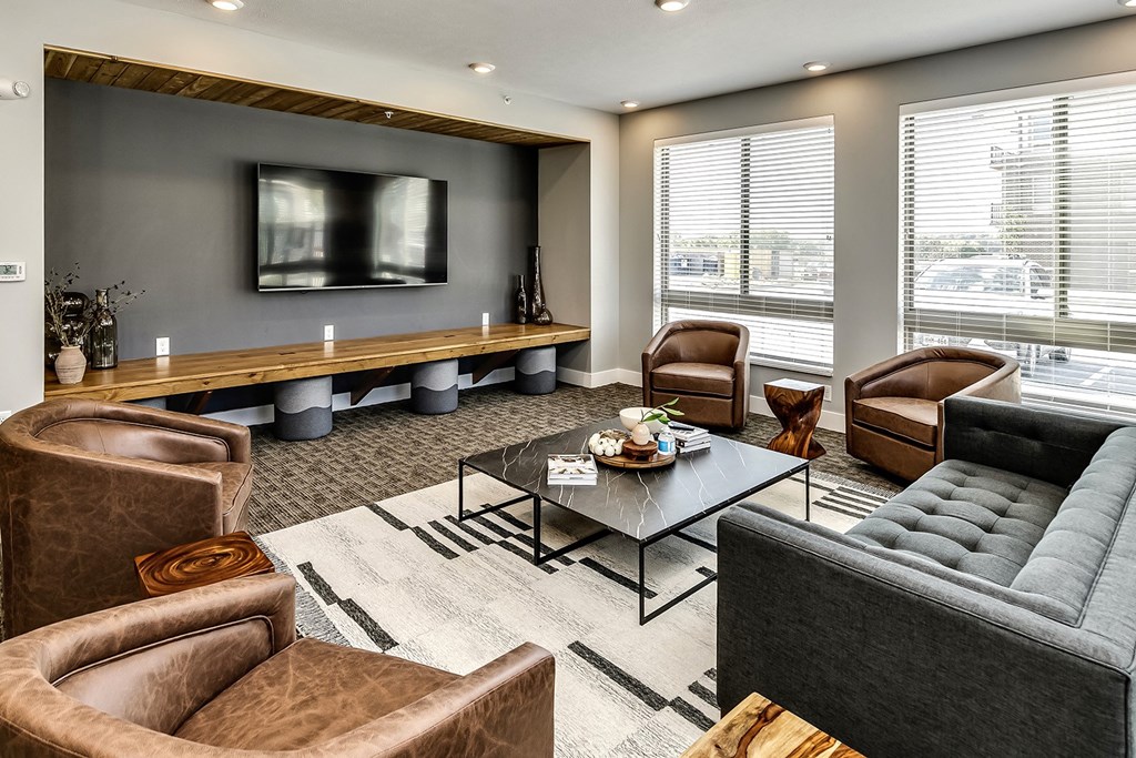 Community clubhouse at Echo Park Apartments in Omaha, NE