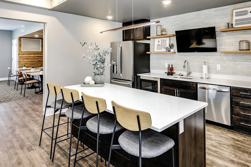 Community clubhouse at Echo Park Apartments in Omaha, NE