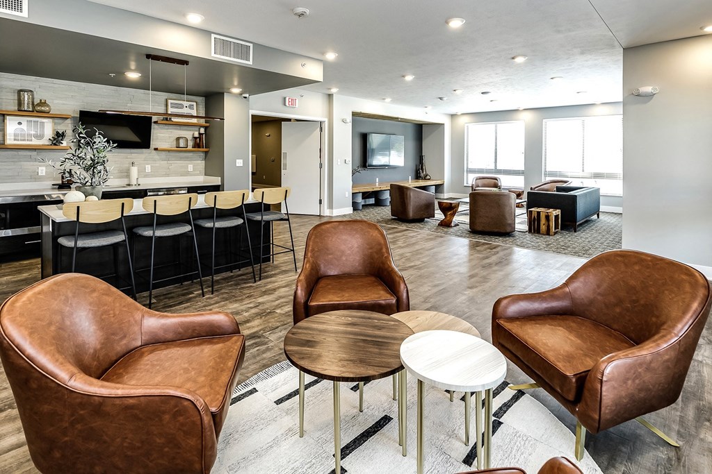 Community clubhouse at Echo Park Apartments in Omaha, NE