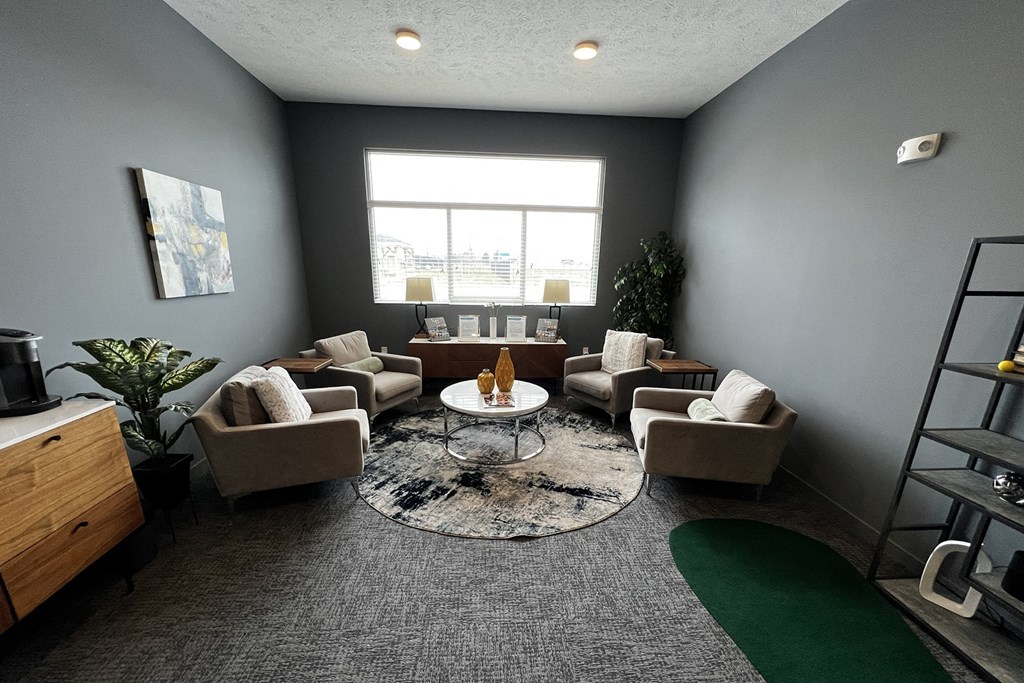 Lobby at The Flats at 5th in Columbus, NE