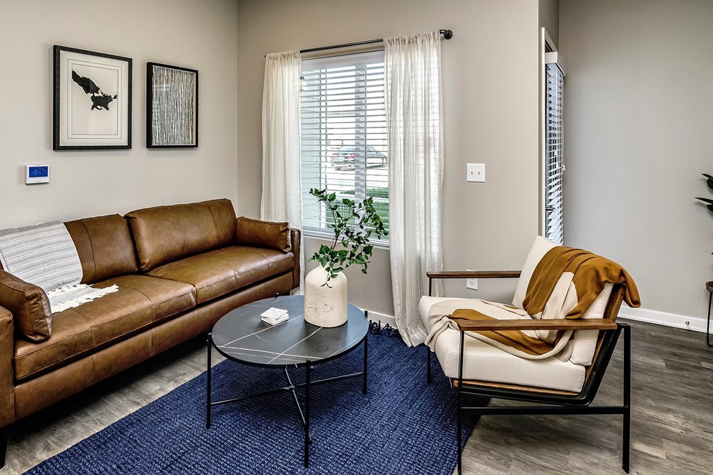 Cozy Living Room at Hanover Flats in Bennington, NE