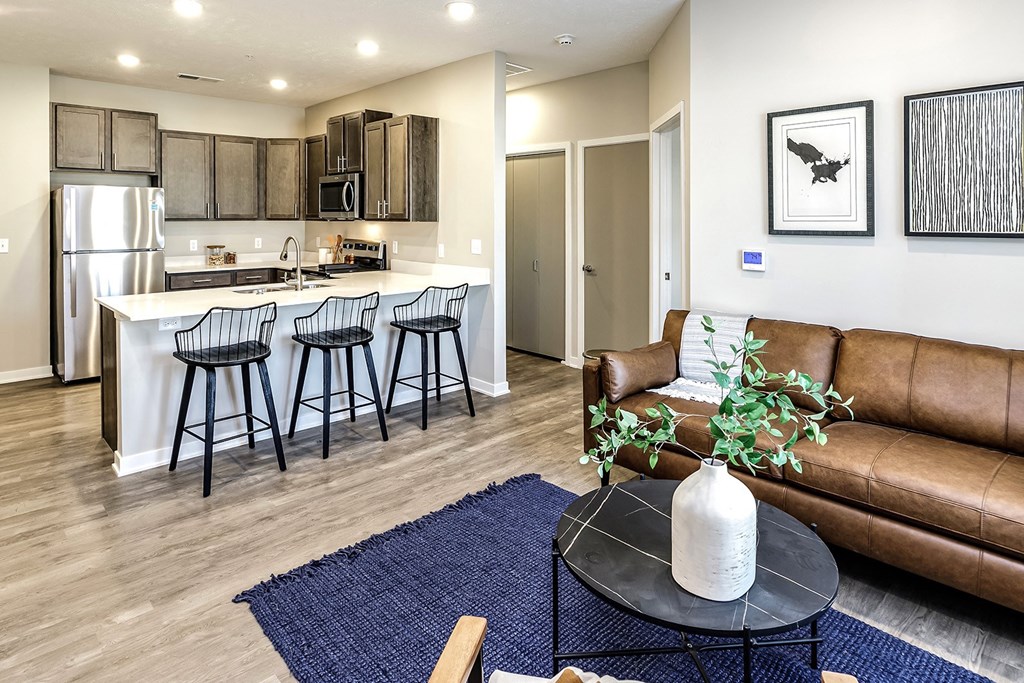 Living Room at Hanover Flats in Bennington, NE