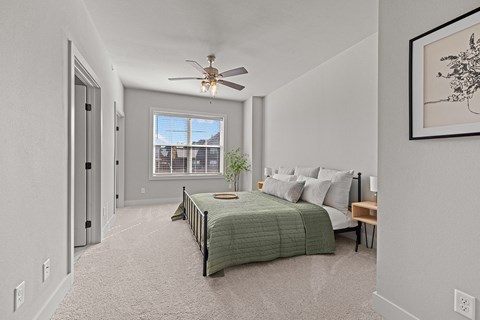 Three-bedroom townhomes featuring stainless steel appliances, premium LVT flooring, two car garage and much more at Hawthorne Row Townhomes in Bentonville, AR