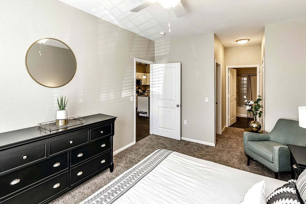 Master bedroom at Legacy Commons Apartments in Omaha, NE