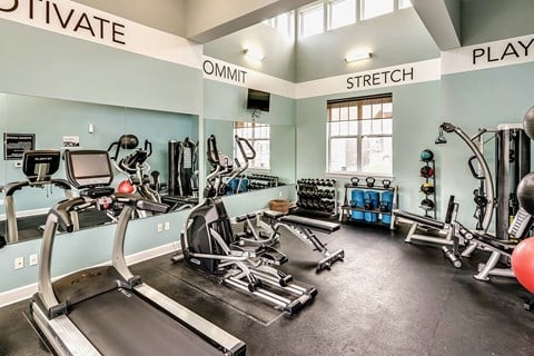 Gym at Legacy Commons Apartments in Omaha, NE