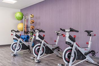 24-Hour Fitness Center at The Nexus at Gray's Landing in Downtown Des Moines, NE