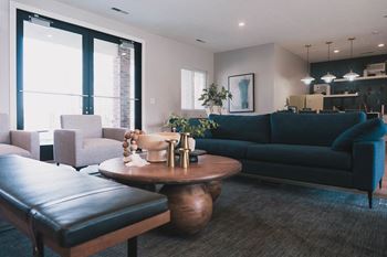 Community clubhouse with seating at Northridge Apartments in Gretna, NE