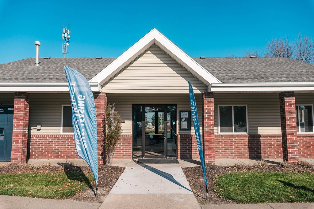 Community clubhouse exterior at Northridge Apartments in Gretna, NE